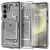 Samsung Galaxy S24 SM-S921, Műanyag hátlap védőtok + szilikon keret, Telefon belső minta, Spigen Ultra Hybrid Zero One, átlátszó/fehér