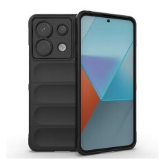   Xiaomi Redmi Note 13 Pro 5G / Poco X6 5G, Szilikon tok, közepesen ütésálló, 3D minta, fekete