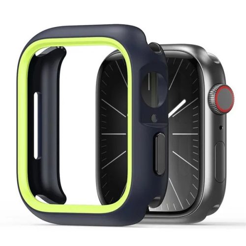 Apple Watch 7-9 (45 mm), Műanyag + szilikon védőkeret, szíj nélkül, közepesen ütésálló, Dux Ducis Bamo, zöld