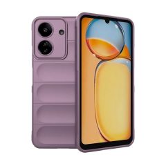   Xiaomi Redmi 13C 4G / Poco C65, Szilikon tok, közepesen ütésálló, 3D minta, lila