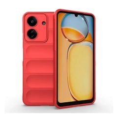   Xiaomi Redmi 13C 4G / Poco C65, Szilikon tok, közepesen ütésálló, 3D minta, piros