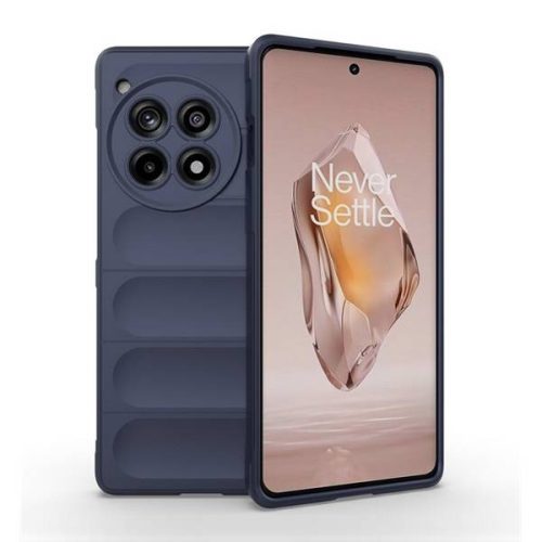 OnePlus 12R / Ace 3, Szilikon tok, közepesen ütésálló, 3D minta, sötétkék