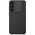 Samsung Galaxy A35 5G SM-A356B, Műanyag hátlap + szilikon keret, közepesen ütésálló, kamera védelem, csíkos minta, Nillkin CamShield Pro, fekete