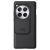 OnePlus 12, Műanyag hátlap + szilikon keret, közepesen ütésálló, kamera védelem, csíkos minta, Nillkin CamShield Pro, fekete
