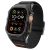 Apple Watch Ultra 1-2 (49 mm), textíl pótszíj, szilikon keret, közepesen ütésálló, Spigen Lite Fite Pro, fekete