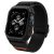 Apple Watch 4-6, SE, SE (2022) (44 mm) / Watch 7-9 (45 mm), textíl pótszíj, szilikon keret, közepesen ütésálló, Spigen Lite Fite Pro, fekete