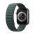 Apple Watch 4-6, SE, SE (2022) (38 / 40 mm) / Watch 7-9 (41 mm) / Watch 10 (42 mm), textíl pótszíj, mágneses zár, 3D minta, Dux Ducis BL, sötétzöld