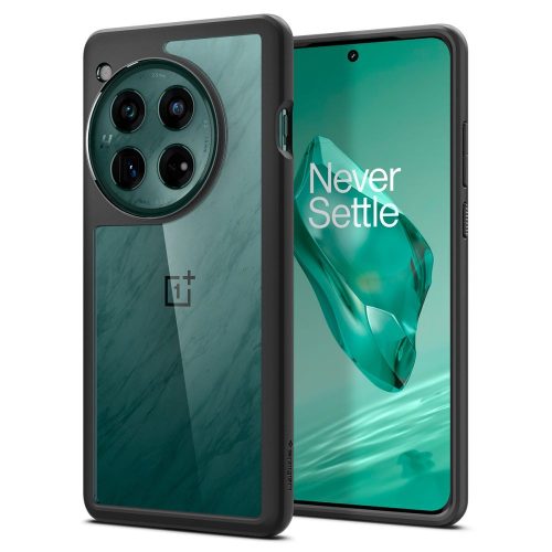 OnePlus 12, Műanyag hátlap védőtok + szilikon keret, Spigen Ultra Hybrid, átlátszó