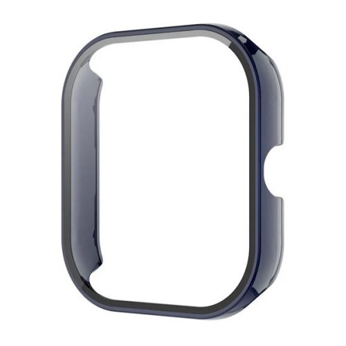 Xiaomi Redmi Watch 4, Műanyag védőkeret, kijelzővédő üveggel, közepesen ütésálló, szíj nélkül, sötétkék