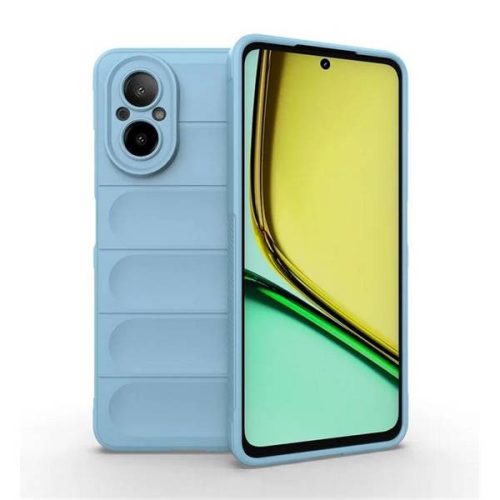 Realme C67 4G, Szilikon tok, közepesen ütésálló, 3D minta, világoskék