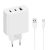 Hálózati töltő adapter, 67W, USB aljzat, 2 x USB Type-C aljzat, USB Type-C kábellel, gyorstöltés, PD, GaN, Xiaomi, fehér, gyári