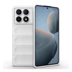   Xiaomi Redmi K70E / Poco X6 Pro 5G, Szilikon tok, közepesen ütésálló, 3D minta, fehér