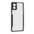 Motorola Moto E22 / E22i, Szilikon tok, közepesen ütésálló, légpárnás sarok, akril hátlap, Anti-Drop Case, átlátszó/fekete