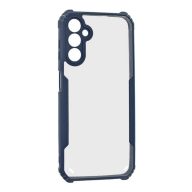   Samsung Galaxy A14 4G / A14 5G SM-A145F / A146B, Szilikon tok, közepesen ütésálló, légpárnás sarok, akril hátlap, Anti-Drop Case, átlátszó/sötétkék