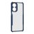 Oppo A78 4G, Szilikon tok, közepesen ütésálló, légpárnás sarok, akril hátlap, Anti-Drop Case, átlátszó/sötétkék