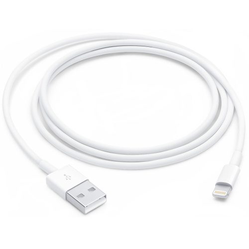 USB töltő- és adatkábel, Lightning, 100 cm, MXLY2ZM/A utódja, Apple, fehér, gyári