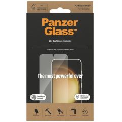   Samsung Galaxy A35 5G / A55 5G SM-A356B / A556B, Kijelzővédő fólia, ütésálló fólia (az íves részre is!), Tempered Glass (edzett üveg), 3D Full Cover, Panzer Ultra Wide Fit, Clear