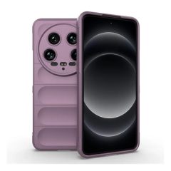   Xiaomi 14 Ultra, Szilikon tok, közepesen ütésálló, 3D minta, lila