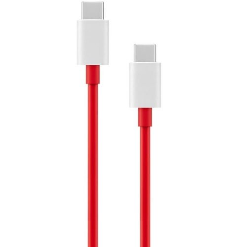 USB töltő- és adatkábel, USB Type-C, 100 cm, 10000 mA, 100W, gyorstöltés, Oppo, piros, gyári