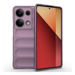   Xiaomi Redmi Note 13 Pro 4G / Poco M6 Pro 4G, Szilikon tok, közepesen ütésálló, 3D minta, lila