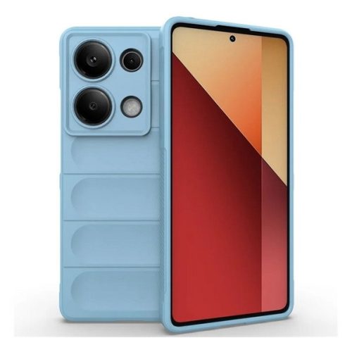 Xiaomi Redmi Note 13 Pro 4G / Poco M6 Pro 4G, Szilikon tok, közepesen ütésálló, 3D minta, világoskék