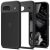 Google Pixel 8a, Műanyag hátlap védőtok + szilikon keret, Spigen Ultra Hybrid, átlátszó/fekete