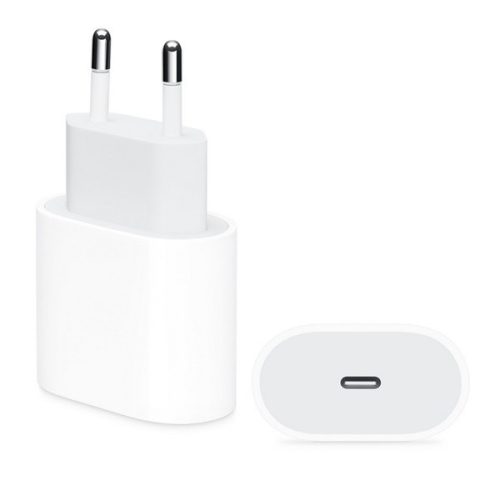 Hálózati töltő adapter, 20W, USB Type-C aljzat, gyorstöltés, PD, MHJE3ZM/A utódja, Apple, fehér, gyári