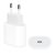 Hálózati töltő adapter, 20W, USB Type-C aljzat, gyorstöltés, PD, MHJE3ZM/A utódja, Apple, fehér, gyári