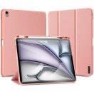Apple iPad Air 13 (2024 / 2025), mappa tok, Smart Case, érintőceruza tartó, Dux Ducis Domo, rózsaszín