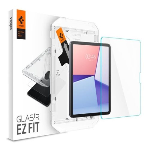 Apple iPad Air 11 (2024), Kijelzővédő fólia, ütésálló fólia, Tempered Glass (edzett üveg), Spigen Ez Fit, Clear