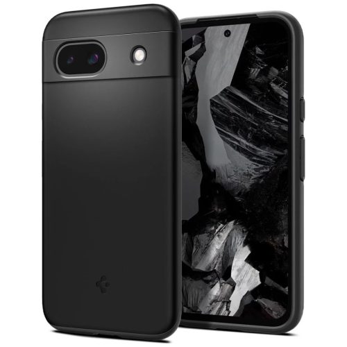 Google Pixel 8a, Műanyag hátlap védőtok, Spigen Thin Fit, fekete