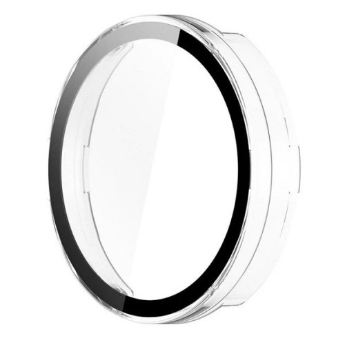 Garmin Lily 2 / Lily 2 Active, Műanyag védőkeret, kijelzővédő üveggel, közepesen ütésálló, szíj nélkül, átlátszó