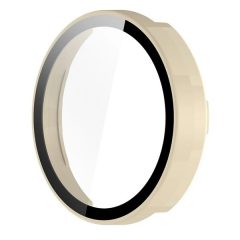  Garmin Lily 2 / Lily 2 Active, Műanyag védőkeret, kijelzővédő üveggel, közepesen ütésálló, szíj nélkül, krém