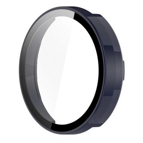 Garmin Lily 2 / Lily 2 Active, Műanyag védőkeret, kijelzővédő üveggel, közepesen ütésálló, szíj nélkül, sötétkék