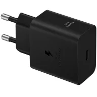   Hálózati töltő adapter, 45W, USB Type-C aljzat, USB Type-C - USB Type-C kábellel, PD, PDO / PPS, gyorstöltés, Samsung, fekete, gyári