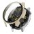 Huawei Watch GT4 (46 mm), Műanyag védőkeret, kijelzővédő üveggel, közepesen ütésálló, szíj nélkül, krém