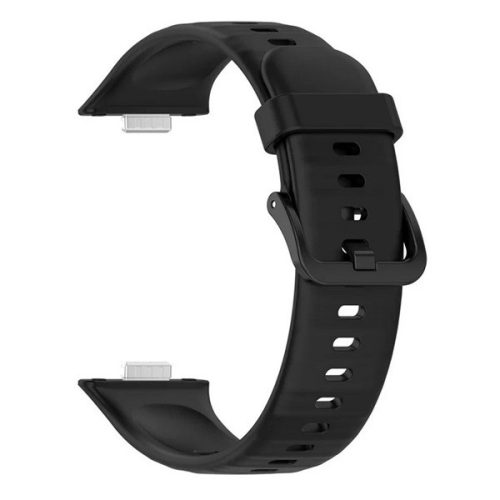 Huawei Watch Fit 3, szilikon pótszíj, állítható, fekete