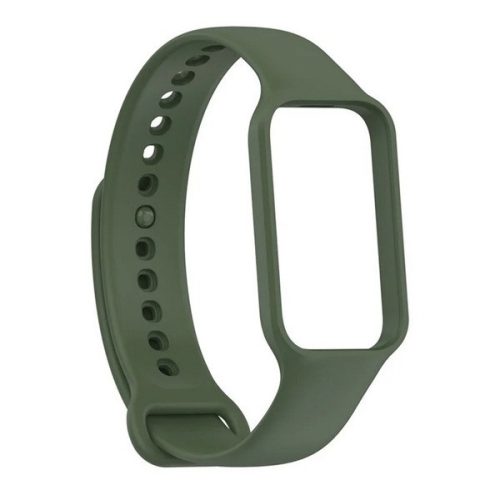Xiaomi Smart Band 8 Active / Redmi Smart Band 2, szilikon pótszíj, állítható, sötétzöld