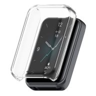   Huawei Honor Band 9, Szilikon védőkeret, közepesen ütésálló, szíj nélkül, átlátszó