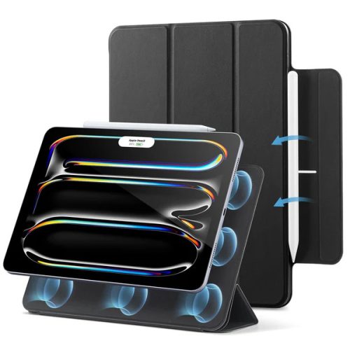 Apple iPad Pro 11 (2024), mappa tok, Smart Case, mágneses rögzítés, ESR Rebound Magnetic, fekete