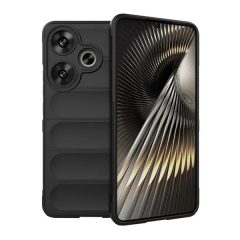   Xiaomi Redmi Turbo 3 / Poco F6, Szilikon tok, közepesen ütésálló, 3D minta, fekete
