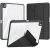 Apple iPad Pro 11 (2024), mappa tok, Apple Pencil tartóval, levehető előlap, Origami Smart Case, Dux Ducis Magi, átlátszó/fekete