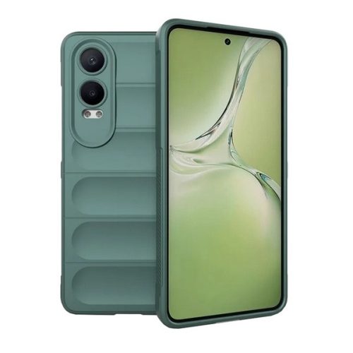 OnePlus Nord CE 4 Lite, Szilikon tok, közepesen ütésálló, 3D minta, sötétzöld