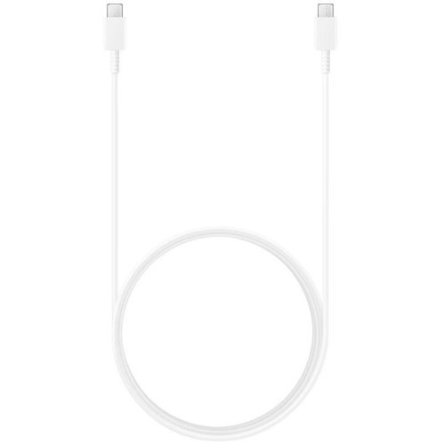 USB Type-C töltő- és adatkábel, USB Type-C, 180 cm, 5000 mA, 100W, gyorstöltés, PD, Samsung, fehér, gyári