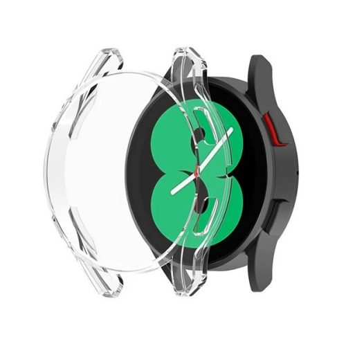 Samsung Galaxy Watch 4 / 5 / 6 / FE (40 mm), Szilikon védőkeret, közepesen ütésálló, szíj nélkül, átlátszó