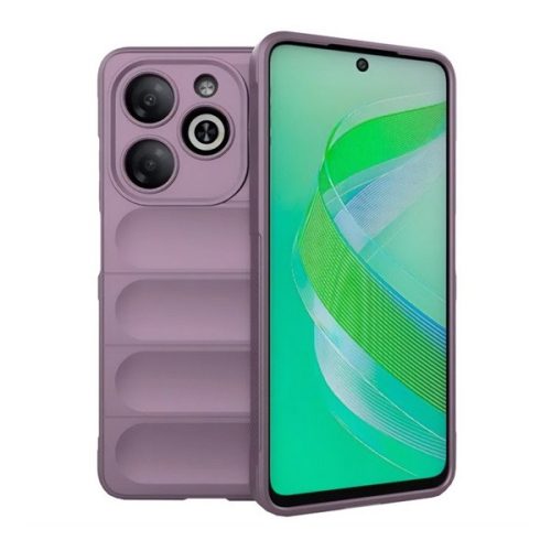 Infinix Smart 8 (X6525), Szilikon tok, közepesen ütésálló, 3D minta, lila