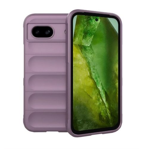 Google Pixel 8a, Szilikon tok, közepesen ütésálló, 3D minta, lila