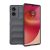 Motorola Edge 50 Fusion, Szilikon tok, közepesen ütésálló, 3D minta, sötétszürke