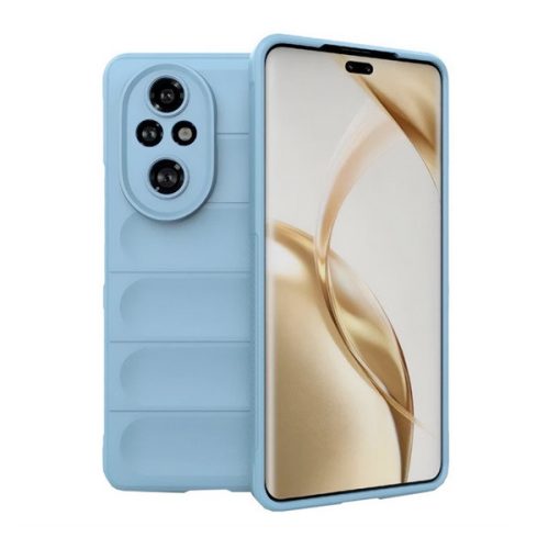 Huawei Honor 200 Pro, Szilikon tok, közepesen ütésálló, 3D minta, világoskék