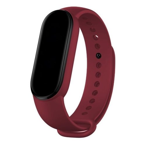 Xiaomi Mi Smart Band 8 / 9, szilikon pótszíj, állítható, Devia Delux Sport, bordó